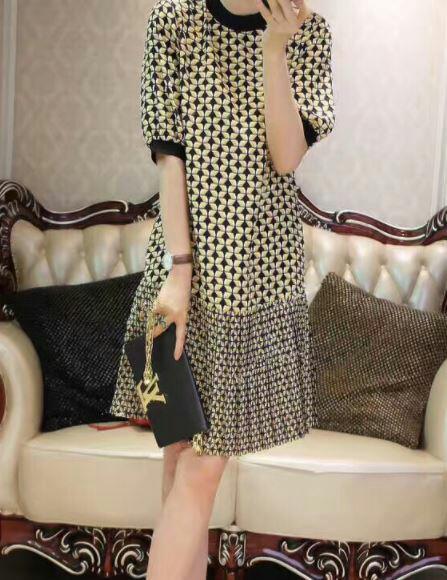 NEW FASHION LADY GIRL DRESS Pleated Silk Dress Sum