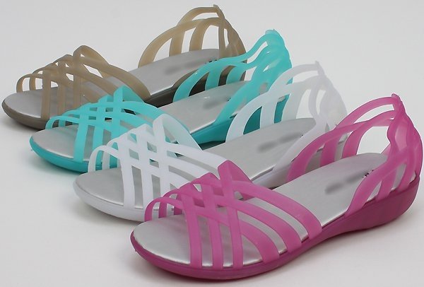 NEW WOMEN JELLY SHOES TOM Cross-line jelly shoes c