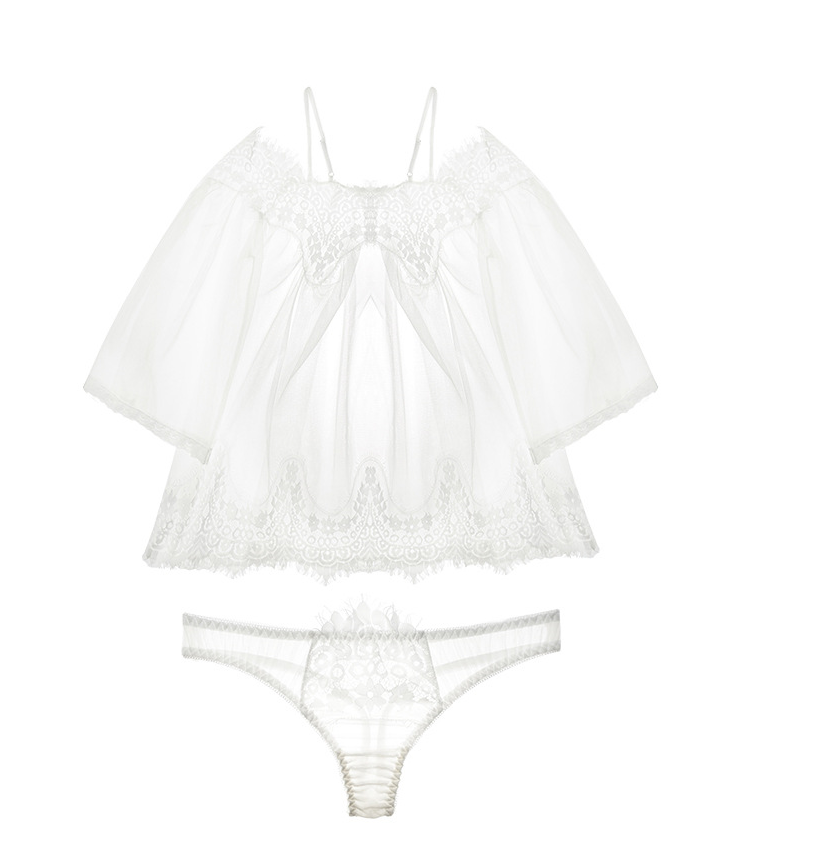 NEW SEXY LINGERIE Off-shoulder lace slip honeymoon