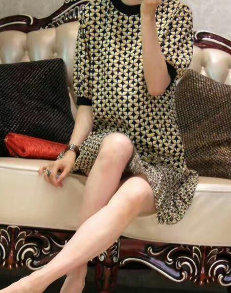 NEW FASHION LADY GIRL DRESS Pleated Silk Dress Sum