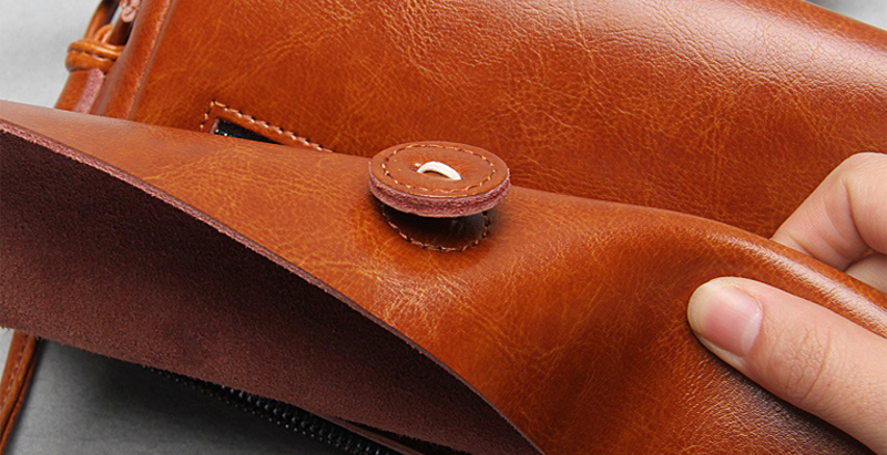 New Natural Cowhide Antique Mini Cross Back Women&