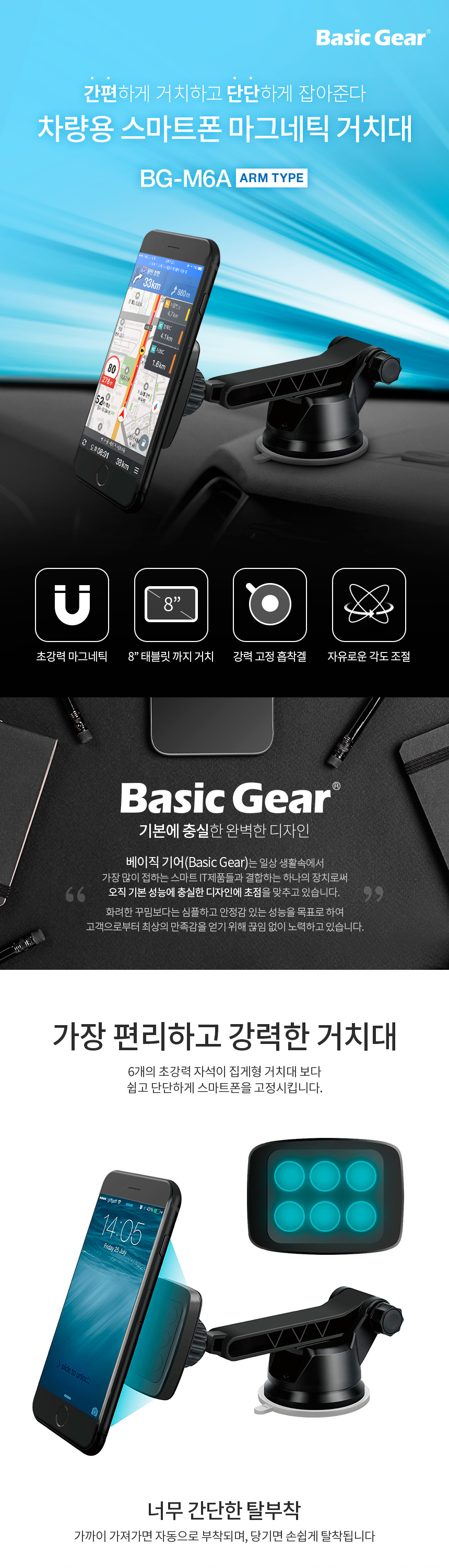 NEW MOBILE PHONE HOLDER Basic Gear Magnetic Car Cr