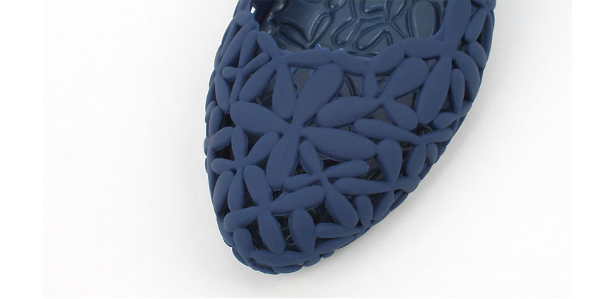 NEW WOMEN JELLY SHOES Punching flat jelly shoes Su