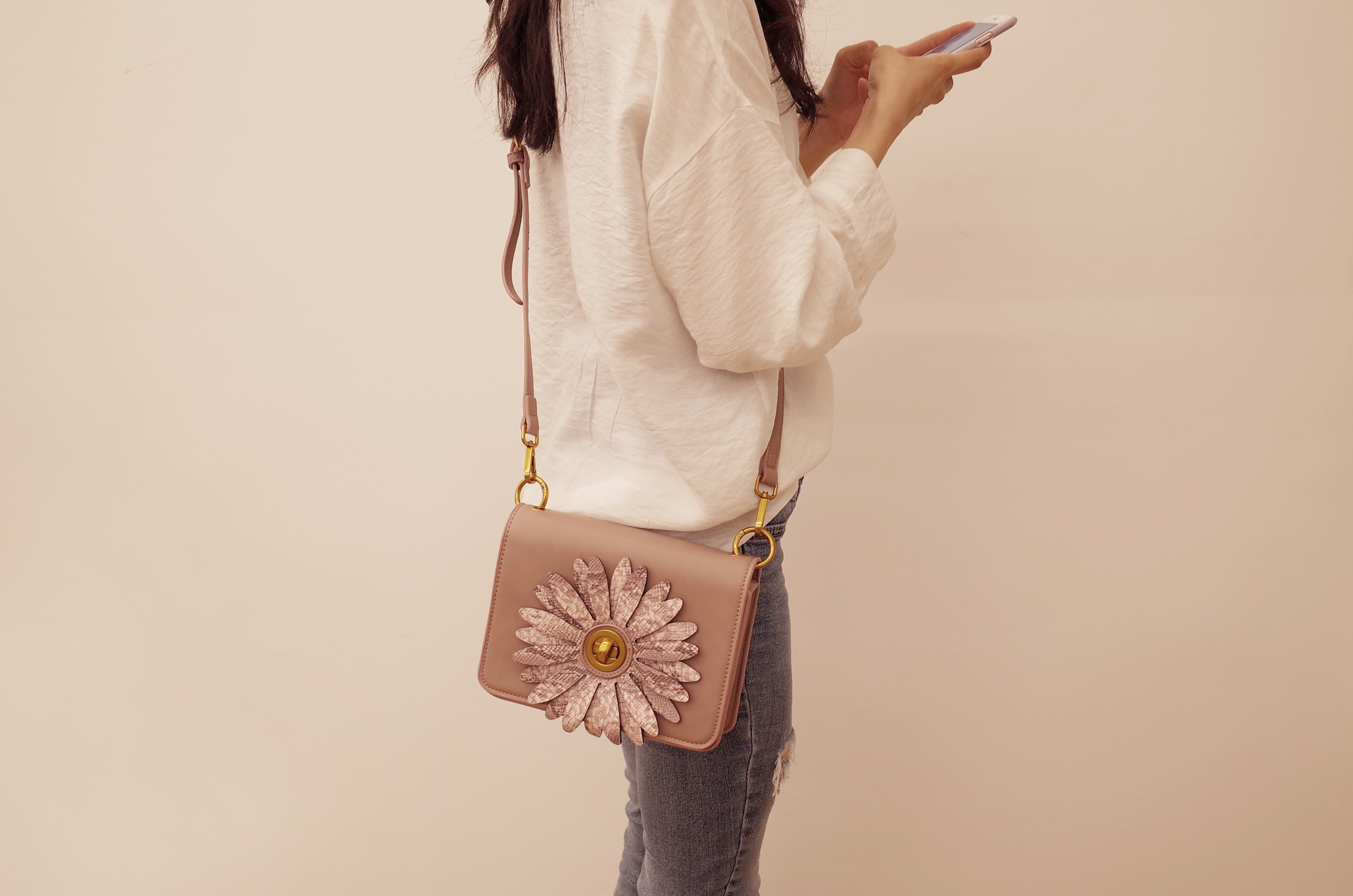 New Square Mini Cross Back Bag 4color Cheerful Viv