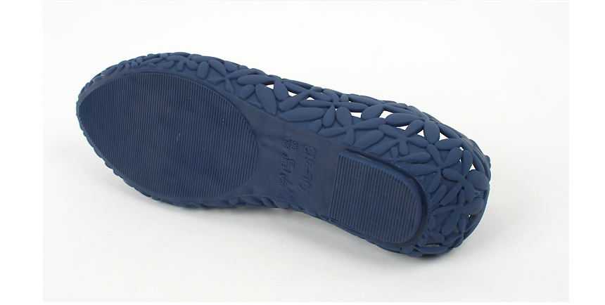 NEW WOMEN JELLY SHOES Punching flat jelly shoes Su