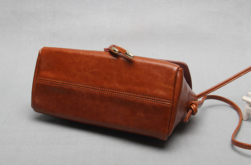 New Natural Cowhide Antique Mini Cross Back Women&