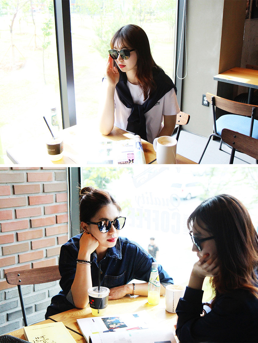 NEW FASHION SUNGLASSES Trendy Cat Eye Mirror Sungl