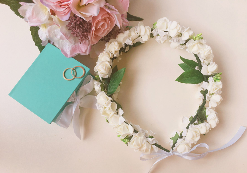 Self-wedding props flower rose headband hair band 