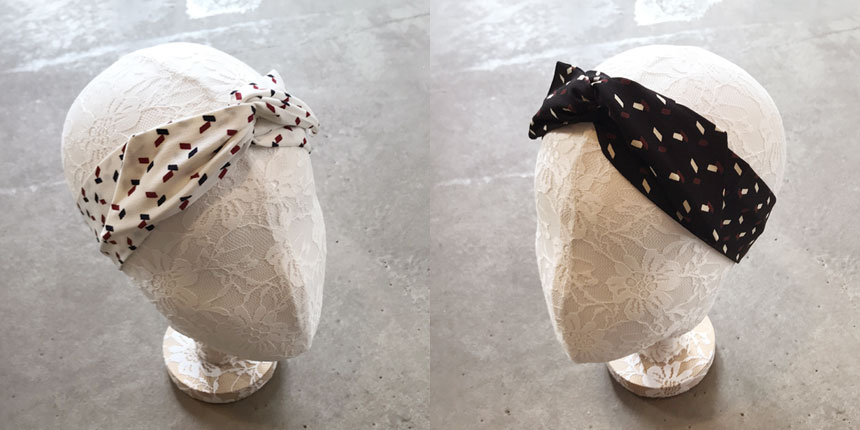 New 42 species Striped wire Bandana Hair band Head