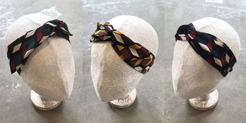 New 42 species Striped wire Bandana Hair band Head