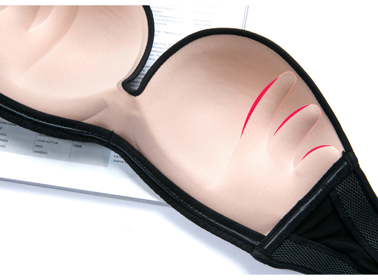 NEW NUBRA strapless strapless nude bras off should