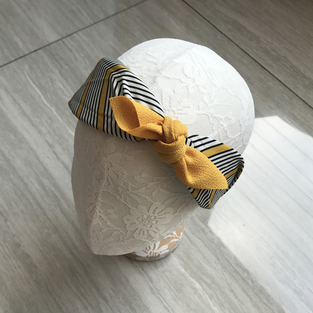 Flower Ribbon Stripe Bandana Hair Band Turban Head