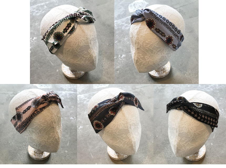New 42 species Striped wire Bandana Hair band Head