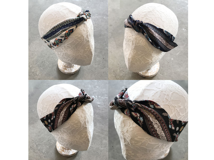 New 42 species Striped wire Bandana Hair band Head