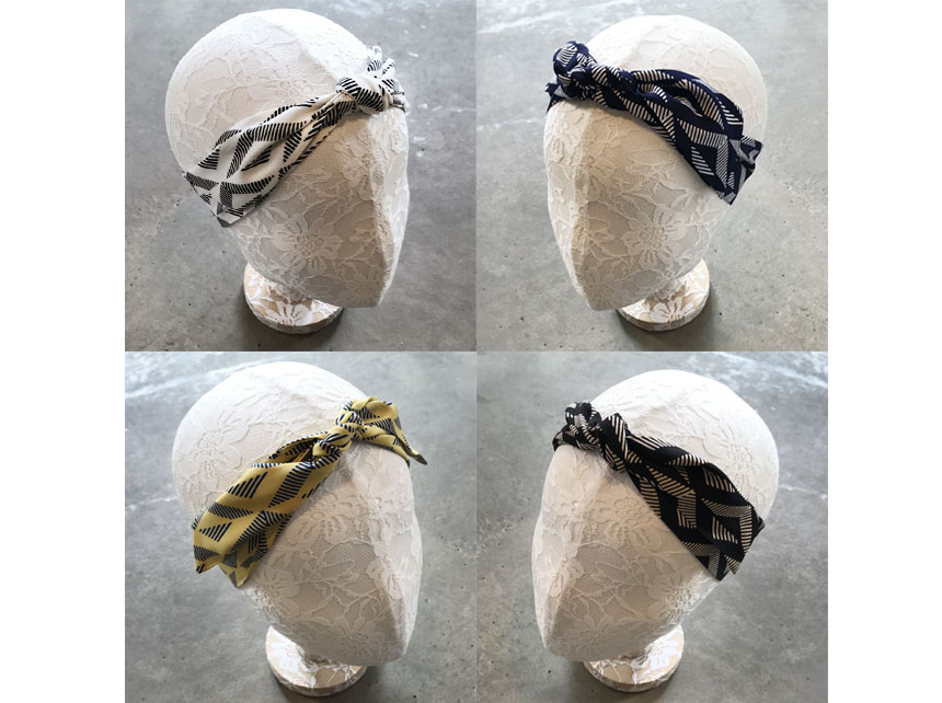New 42 species Striped wire Bandana Hair band Head