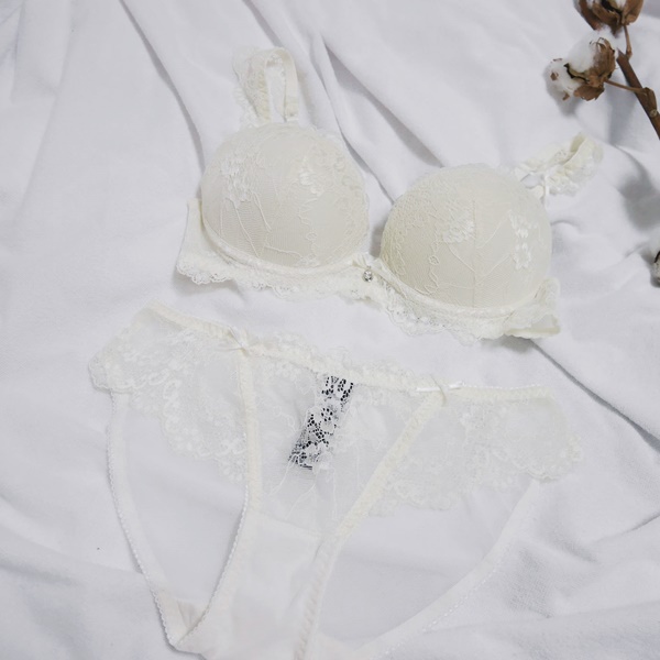 Victorian Secret Wedding Wing Underwear Set White 