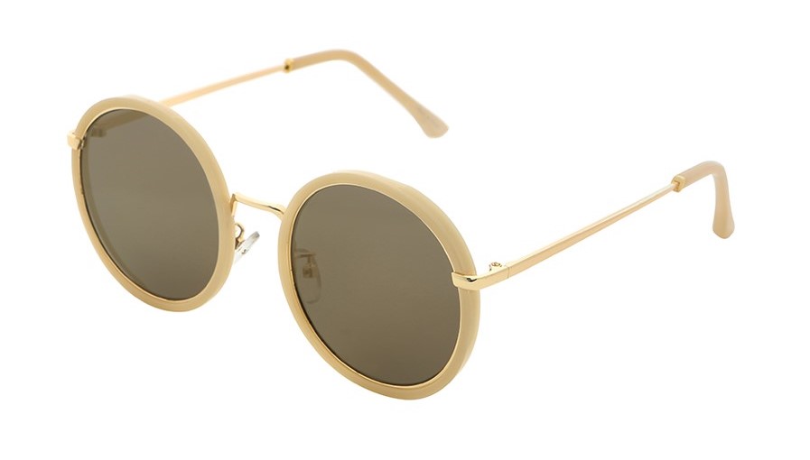 Pink Line Mirror Sunglasses Couple Round Women Gil