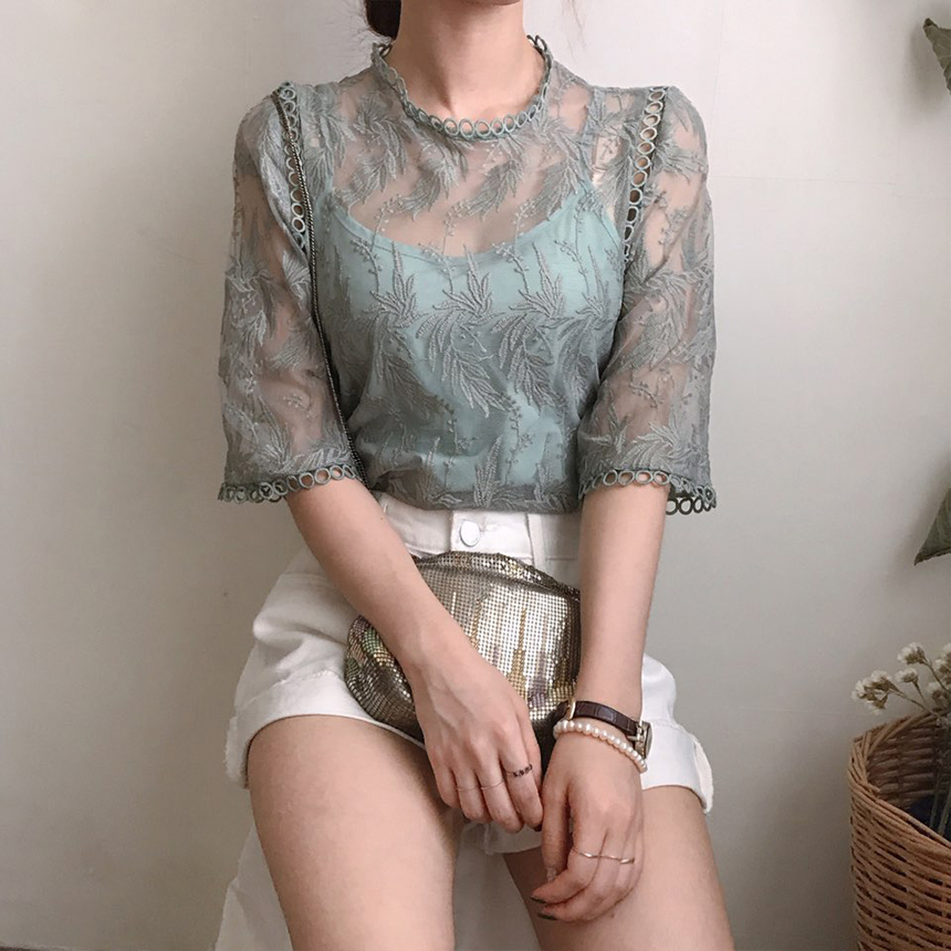NEW FASHION LADY GIRL Blouse Summer Short Sleeve S