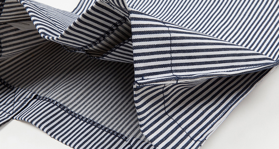 Striped Canvas Eco Bag Red, Navy Shoulder Bag, Tot