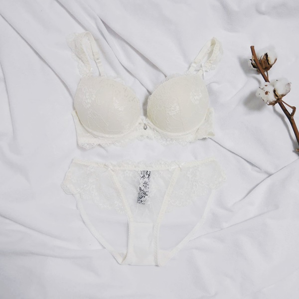 Victorian Secret Wedding Wing Underwear Set White 