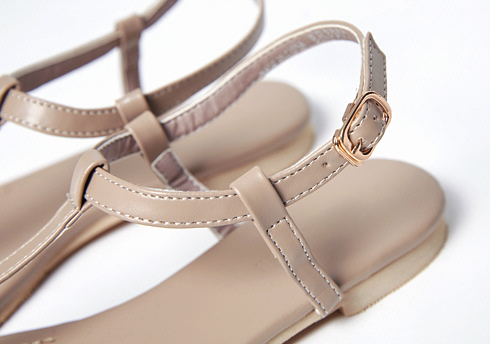 Women Heel Shoes Sandals Buckle Sandals Flat Mule 