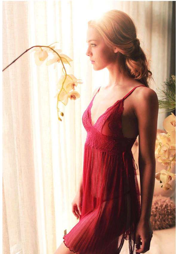 NEW SEXY LINGERIE Pure Red Sexy Sleep Event Linger