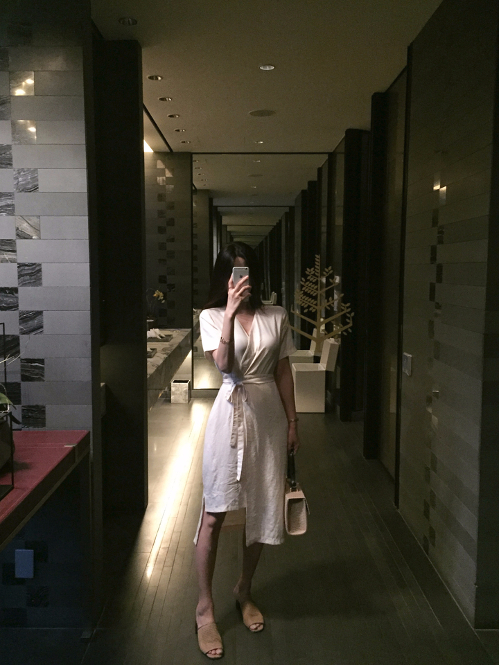 NEW FASHION LADY GIRL DRESS Yellow Linen Wrap Dres