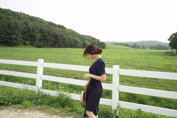 NEW FASHION LADY GIRL DRESS Yellow Linen Wrap Dres