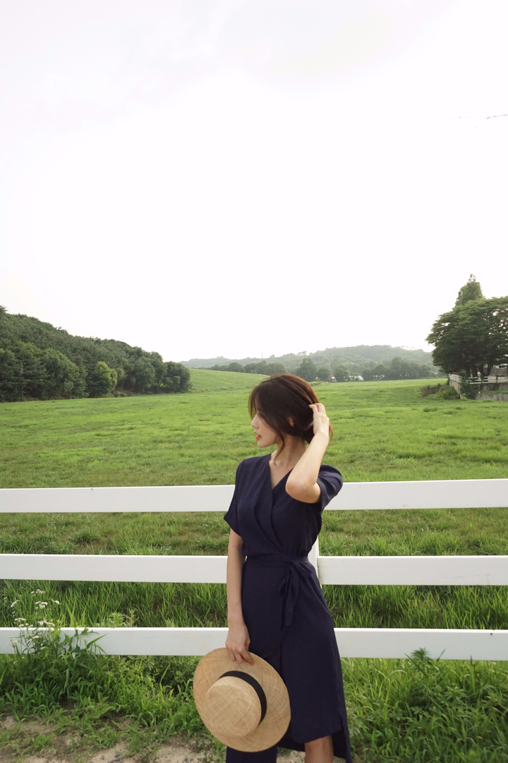 NEW FASHION LADY GIRL DRESS Yellow Linen Wrap Dres