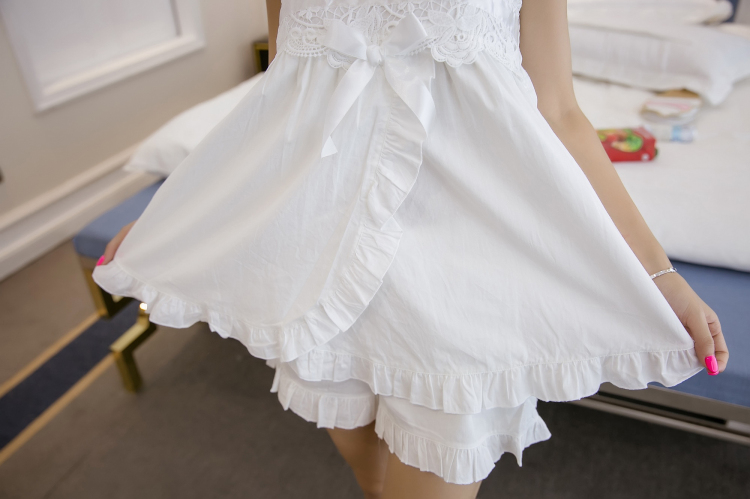 New cotton nail pajamas lace pajamas ruffle homewa