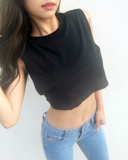 CLUB LOOK MUJI ROOFET Crop Top Nash T-Shirt 4color