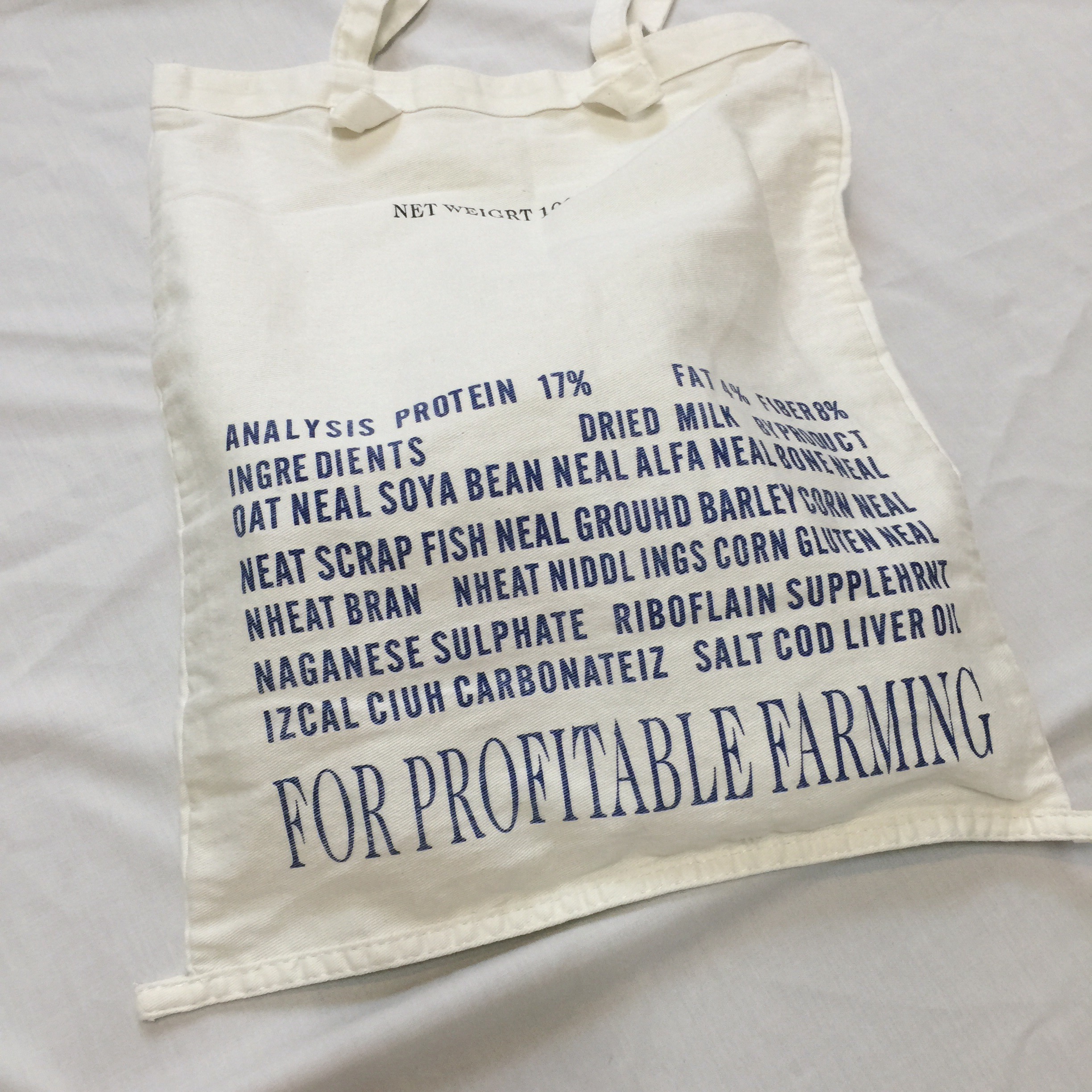 NEW ECO BAG White Lettering Eco Bag Simple Convers