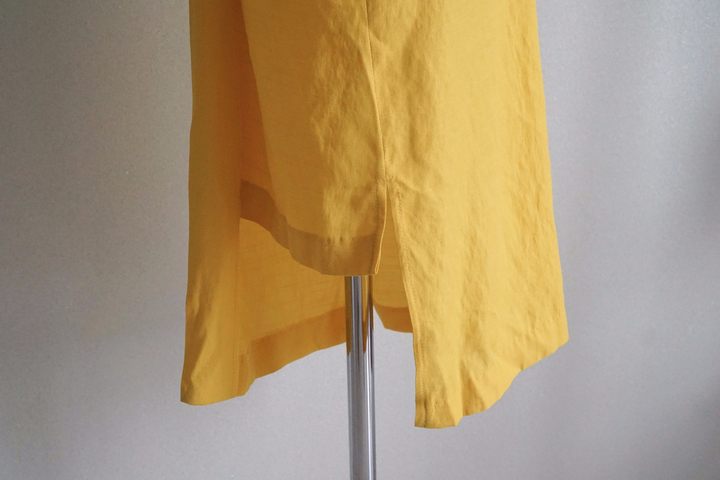 NEW FASHION LADY GIRL DRESS Yellow Linen Wrap Dres