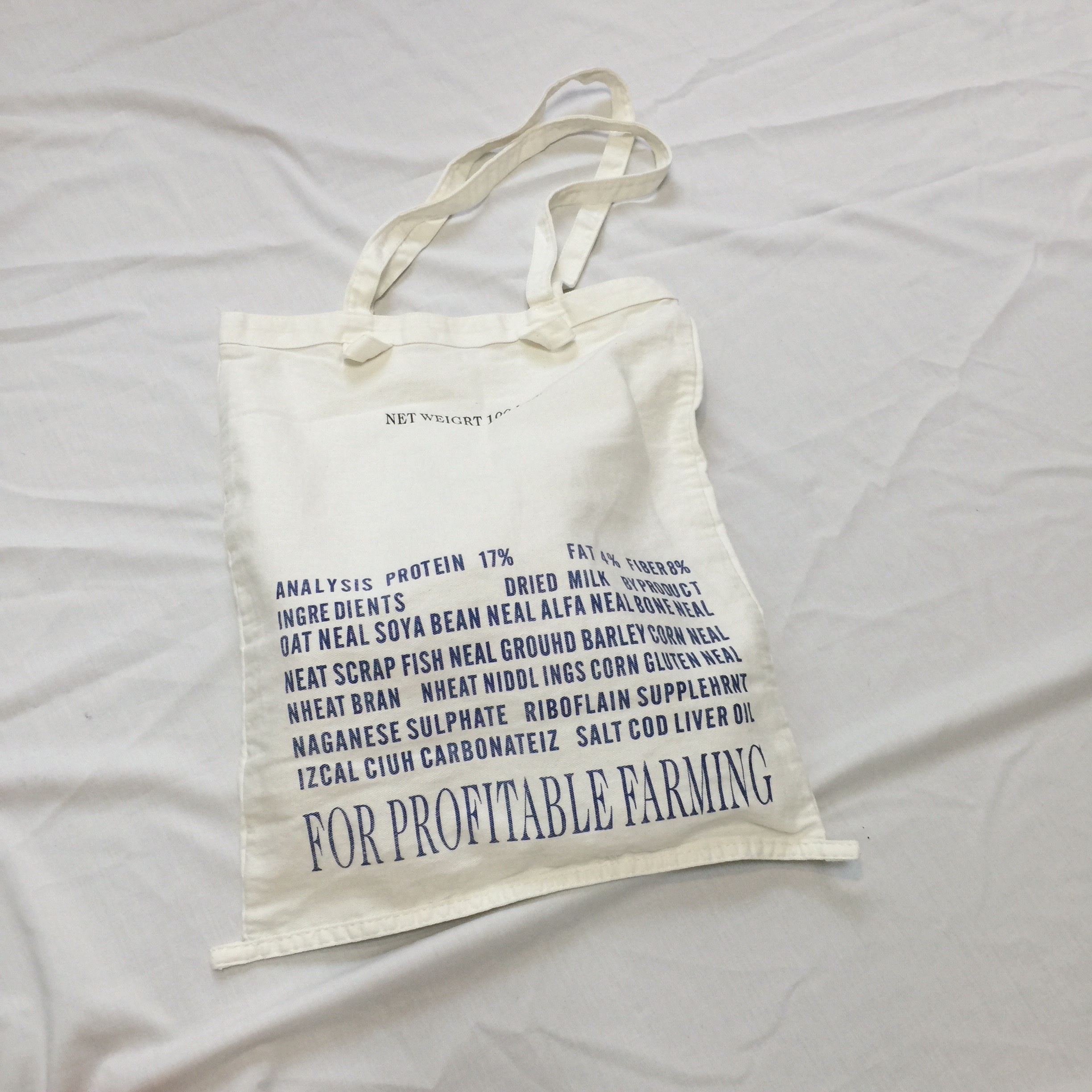 NEW ECO BAG White Lettering Eco Bag Simple Convers