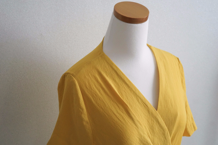NEW FASHION LADY GIRL DRESS Yellow Linen Wrap Dres