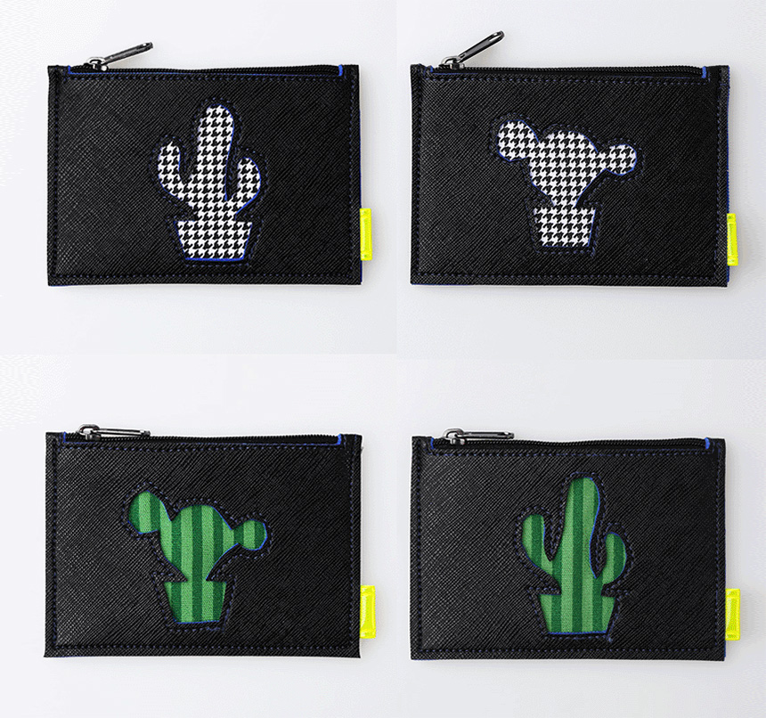 NEW CARD HOLDER WALLETS Abstract Cactus X Modern F