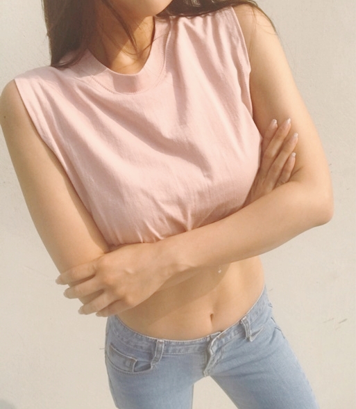 CLUB LOOK MUJI ROOFET Crop Top Nash T-Shirt 4color