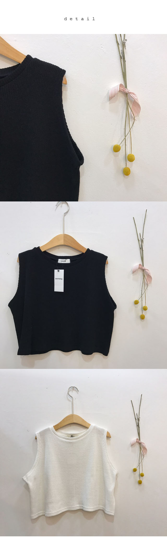 Crop Sleeveless Navy Women Women Knit