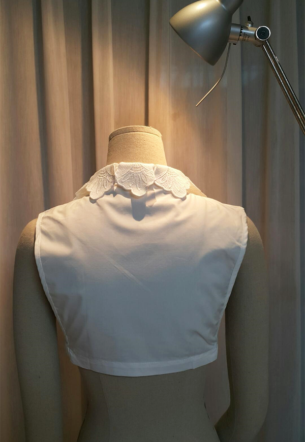 Lace neck cape collar blouse lace cape collar