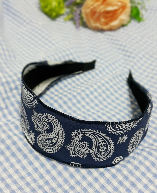 New NO Ribbon wire Hair band, Linen pattern Stripe