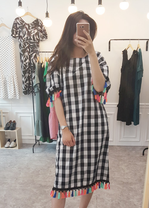 NEW FASHION LADY GIRL DRESS Summer gingham check o
