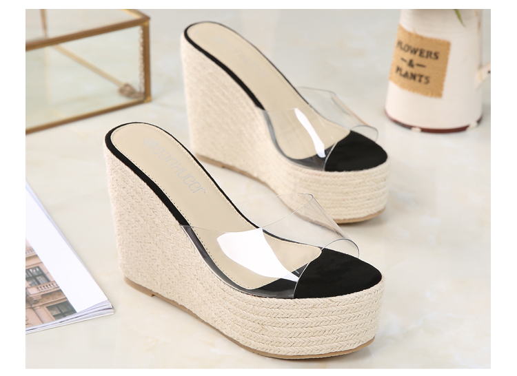 Korean wedgehole nudie mules slippers women