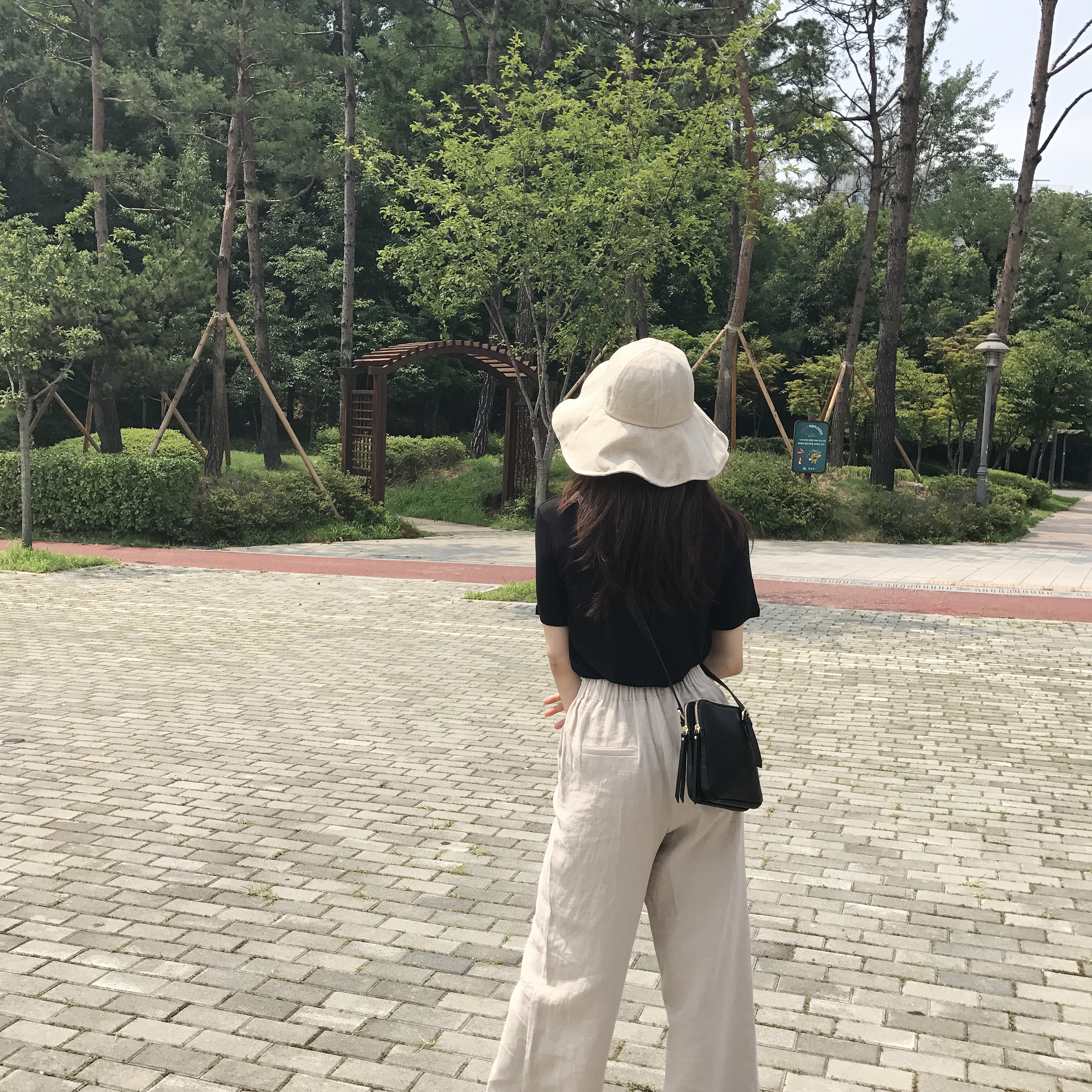 Women Sun Hats Sun Blocks Hat Complete 2pcs Linen 