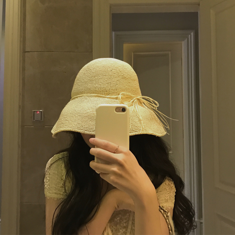 Women Sun Hats Oversized straw bucket Hat 30s Wome