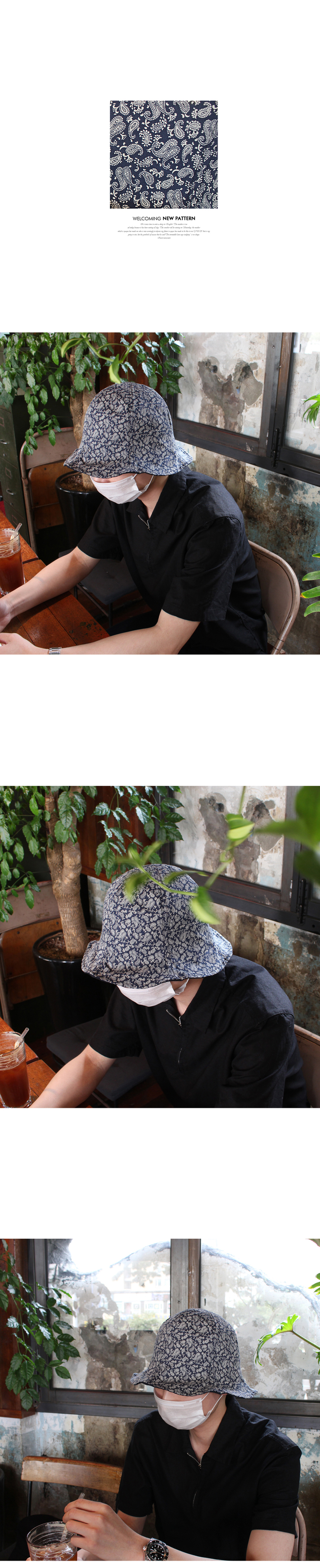 Women Sun Hats Men Women Double Sided Vintage Patt