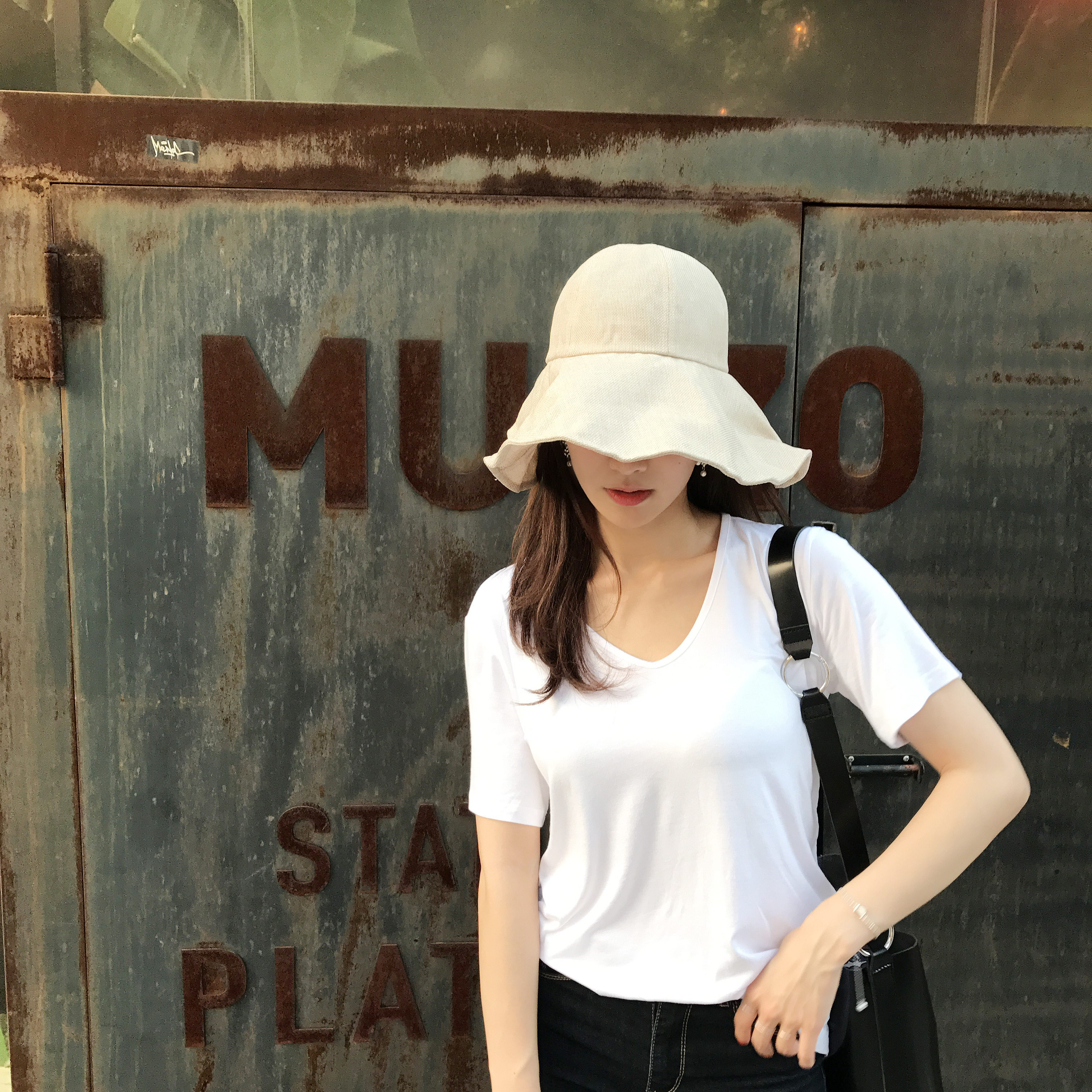 Women Sun Hats Sun Blocks Hat Complete 2pcs Linen 