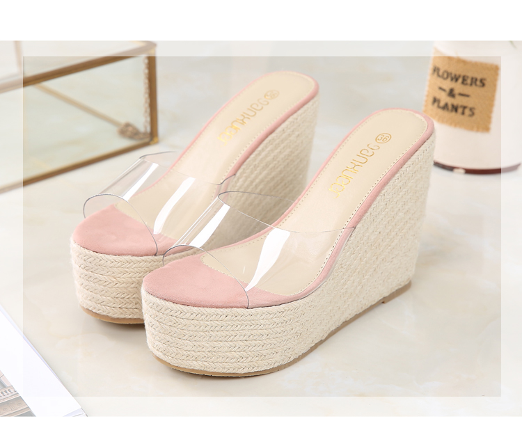 Korean wedgehole nudie mules slippers women
