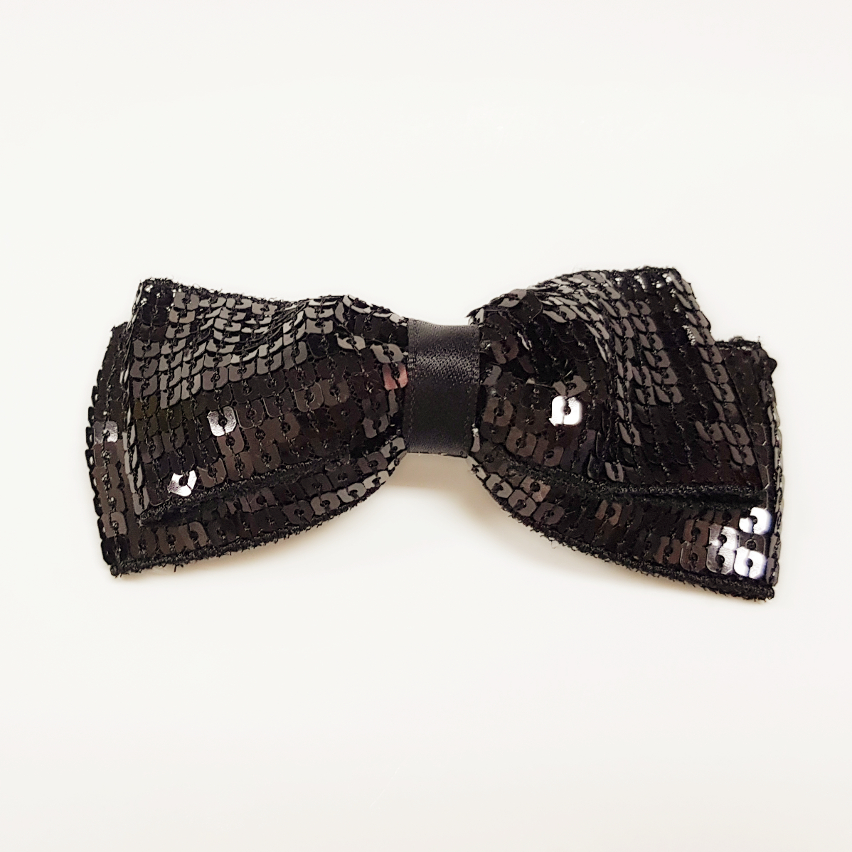 NEW HAIR CLIP HOOP Black sequin ribbon pin hairpin