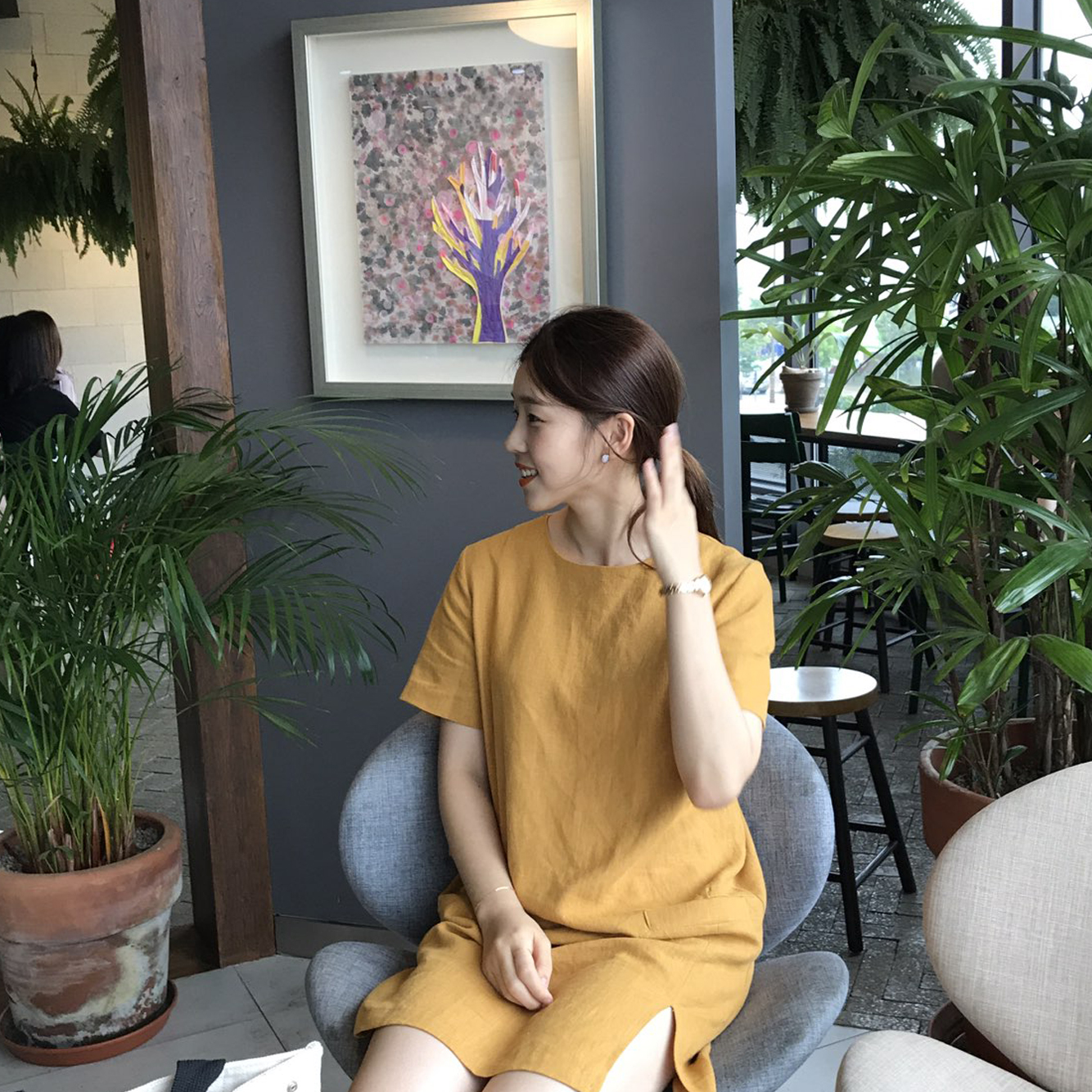 NEW FASHION LADY GIRL DRESS Haggle Linen Pocket Dr