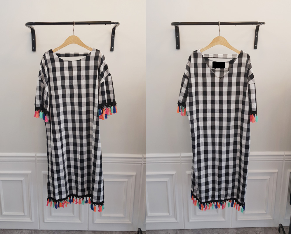 NEW FASHION LADY GIRL DRESS Summer gingham check o